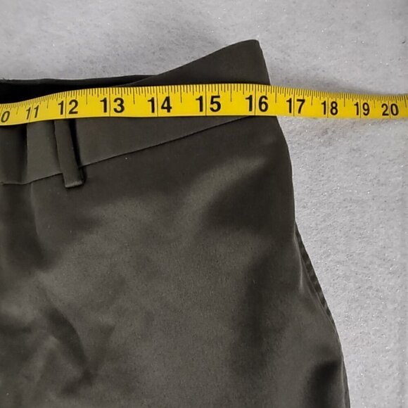 Perry Ellis Portfolio Men's, Olive Green Dress Slacks, Pants, Size 33X32 - Picture 6 of 10